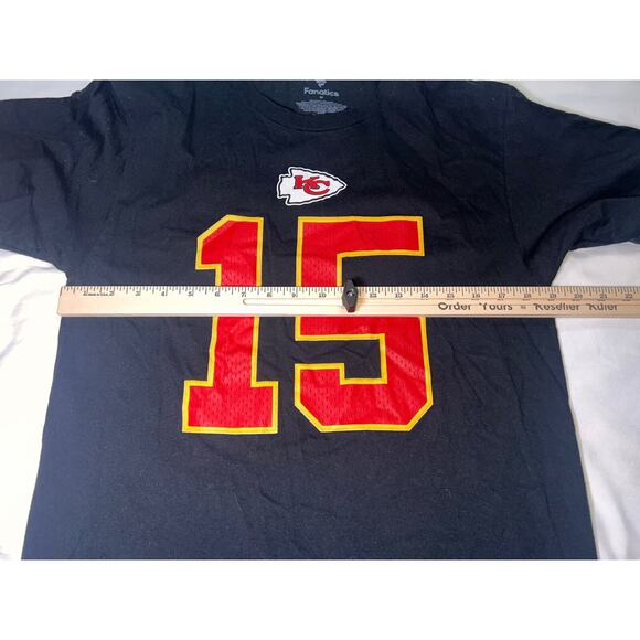 Kansas City Chiefs Patrick Mahomes T-Shirt Size Medium Black 15 SS Fanatics Tee - Picture 7 of 11